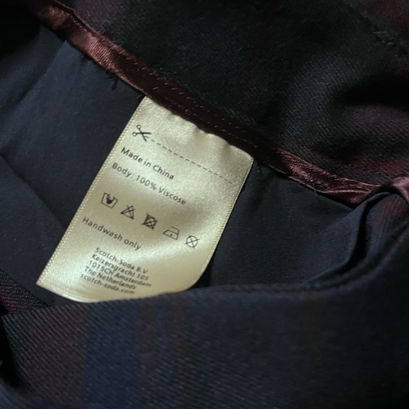 Scotch & Soda Check Wide Leg Ankle Pants - Picture 6 of 12